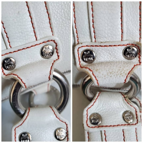 MCM white Rolled Leather Boston Bag - Picture 13 of 14